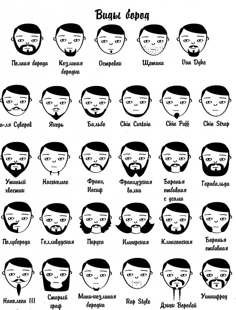 Различные виды бород