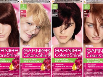 Разнообразие палитры красок для волос Гарньер